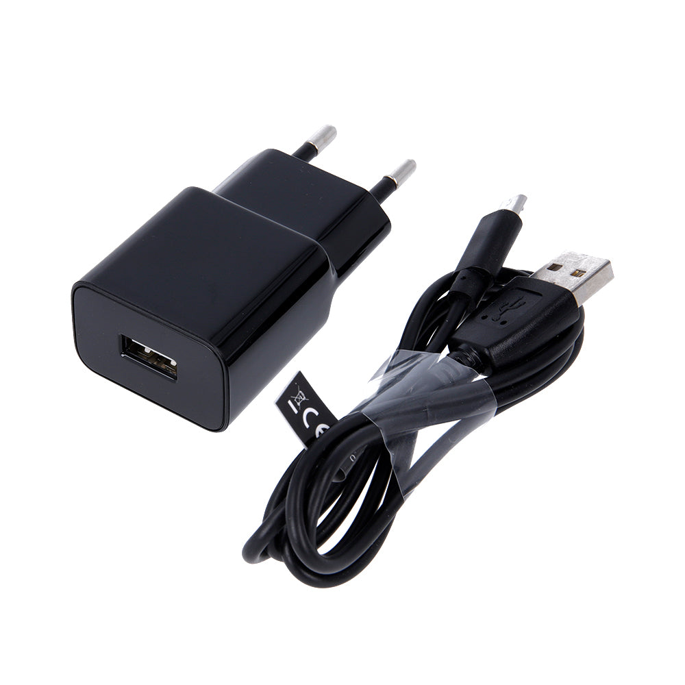Polnilnik za omrežje z mikroUSB kablom MaXlife MXTC-01, 10.5W, 2.1A, 1 x USB-A, Črn