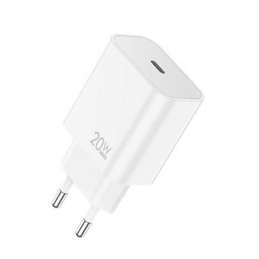 Omrežni polnilec s kablom USB-C Sendem OG73, 20W, 3A, 1 x USB-C, bel