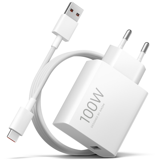 Omrežni polnilec z USB-C kablom Xiaomi MY-19-ER, 100W, 6.1A, 1 x USB-A, bel BHR095VEU