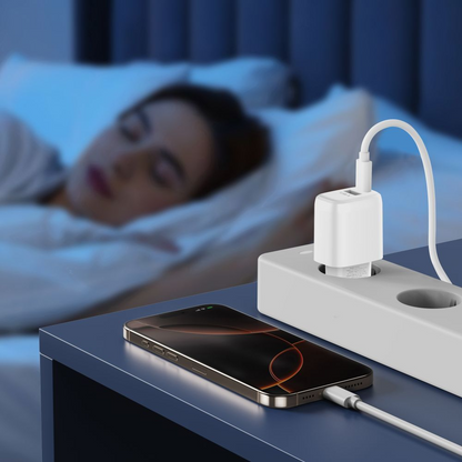 Omrežni polnilec s kablom USB-C Tech-Protect NCA20, 20W, 3A, 1 x USB-A - 1 x USB-C, bel