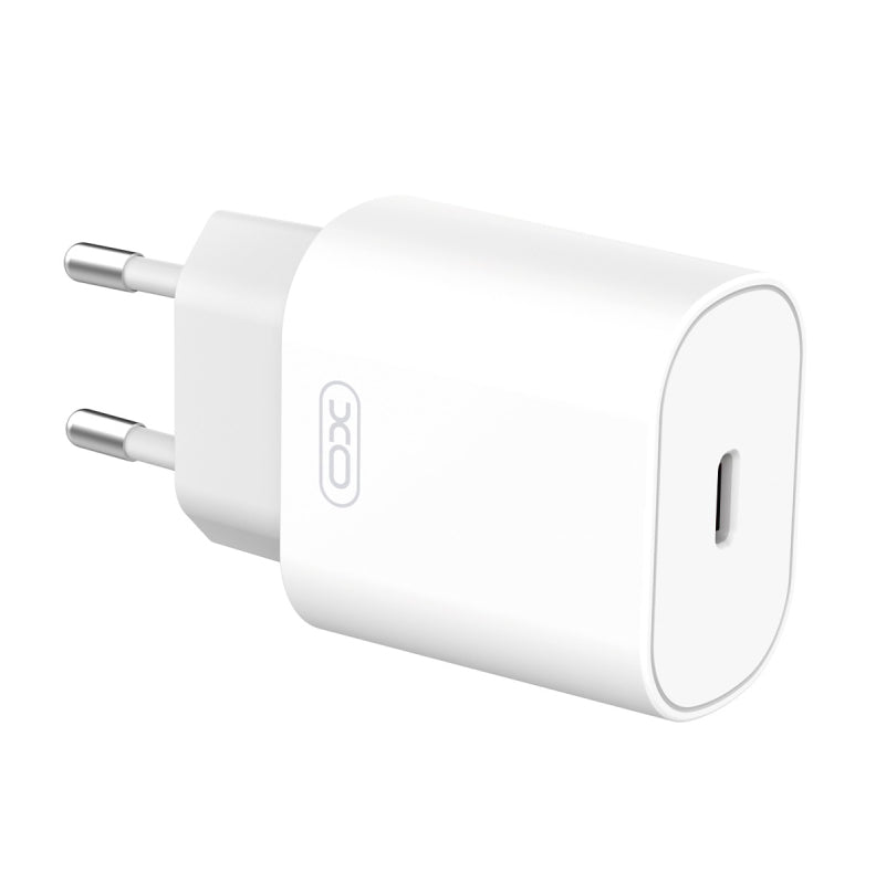 Polnilnik omrežja XO Design, 25W, 3A, 1 x USB-C, Bel