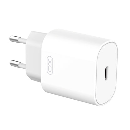 Polnilnik omrežja XO Design, 25W, 3A, 1 x USB-C, Bel
