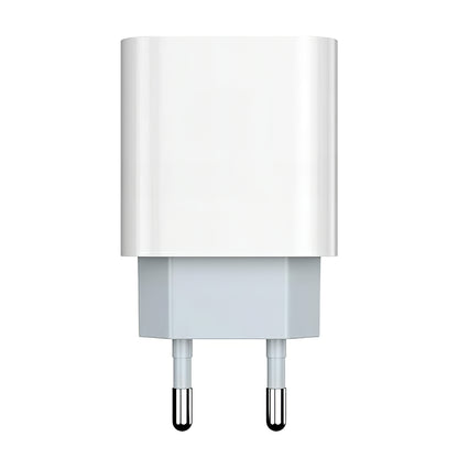 Omrežni polnilec s kablom USB-C Prestico F8S, 20W, 3A, 1 x USB-C, bel