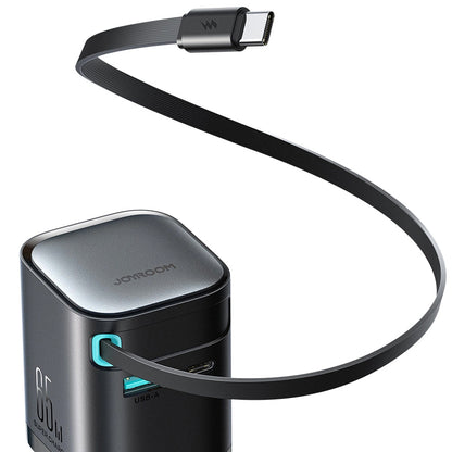 Joyroom JR-TCL02 USB-C Cabled Network Charger JR-TCL02, 65W, 3A, 1 x USB-A - 1 x USB-C, Black 