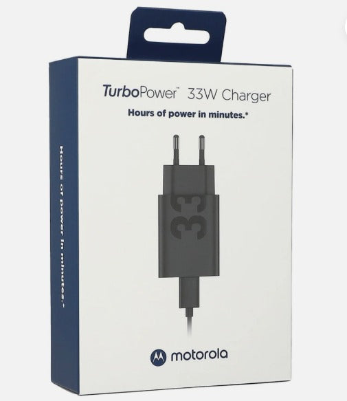 Polnilnik omrežja z USB-C kablom Motorola, 33W, 3A, 1 x USB-A, Črn PG38C06448