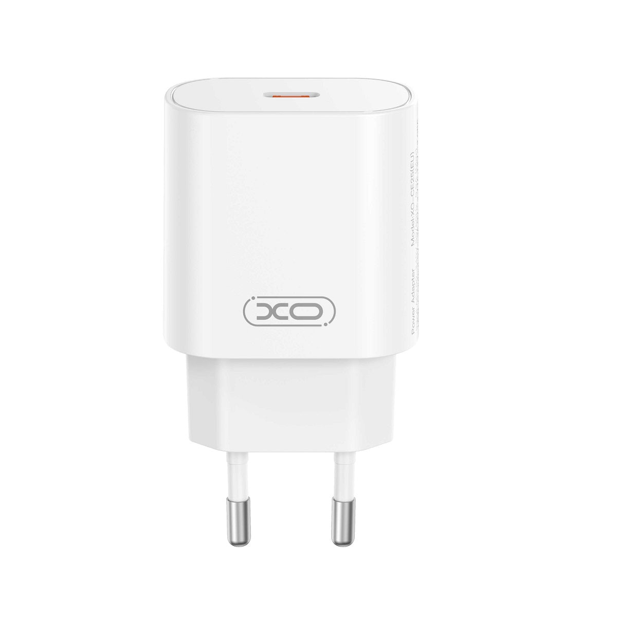 Polnilnik omrežja s kablom USB-C XO Design CE25, 25W, 3A, 1 x USB-C, Bel