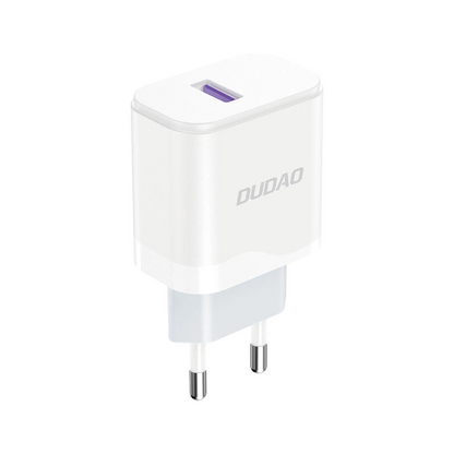 Polnilnik omrežja s kablom USB-C Dudao A20EU, 18W, 3A, 1 x USB-A, Bel