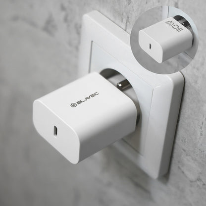 Omrežni polnilnik s kablom USB-C Blavec BC-14, 30 W, 3 A, 1 × USB-C, bel