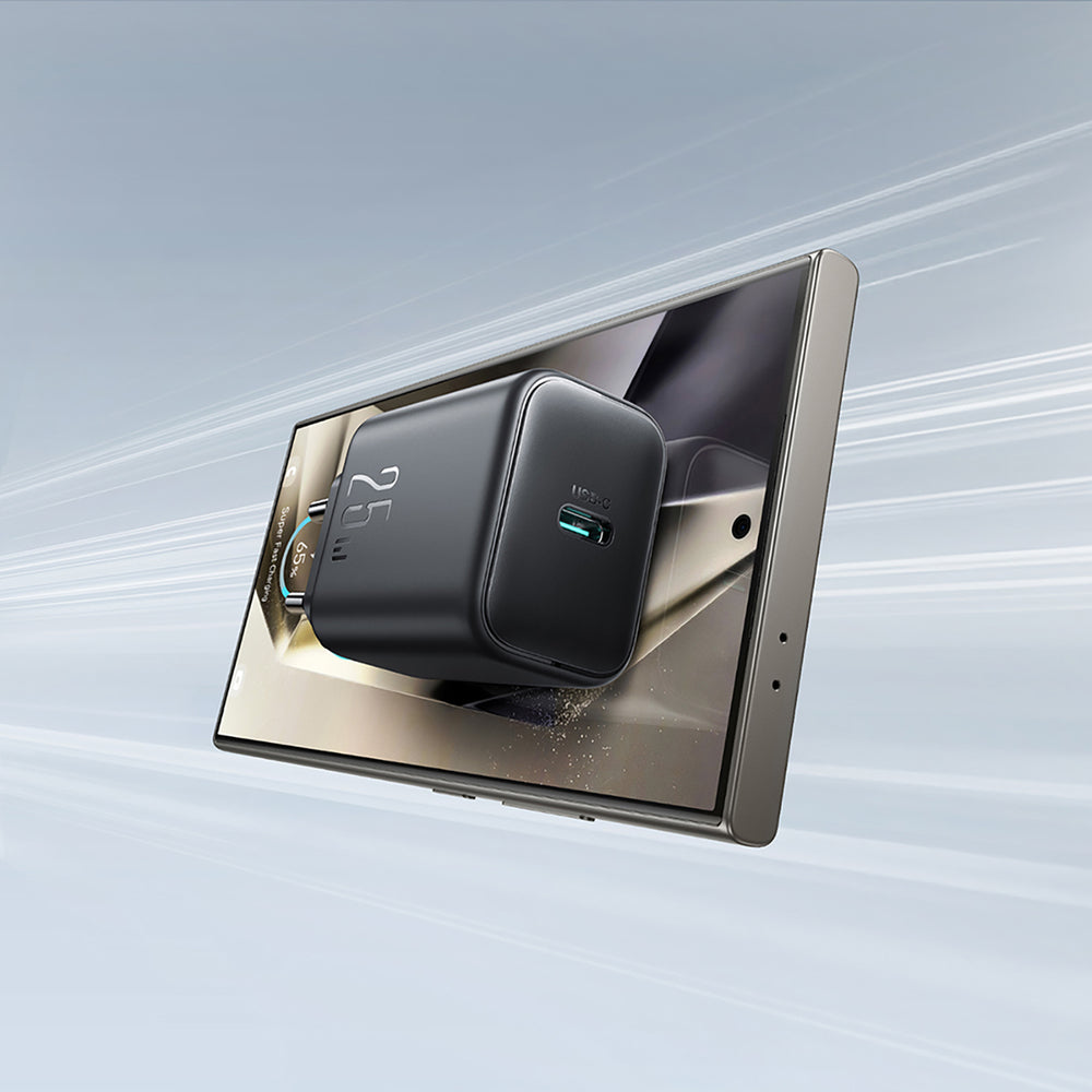 Polnilnik omrežja s kablom USB-C Joyroom JR-TCF23, 25W, 3A, 1 x USB-C, črn