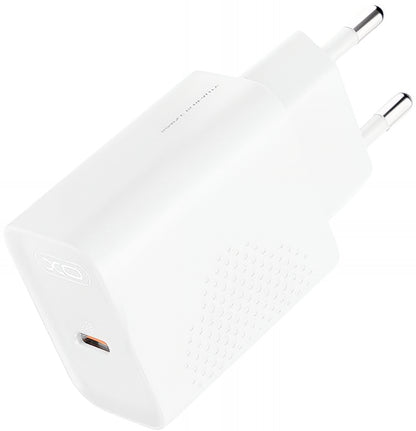 Polnilnik omrežja s kablom USB-C XO Design L162, 30W, 3A, 1 x USB-C, Bel