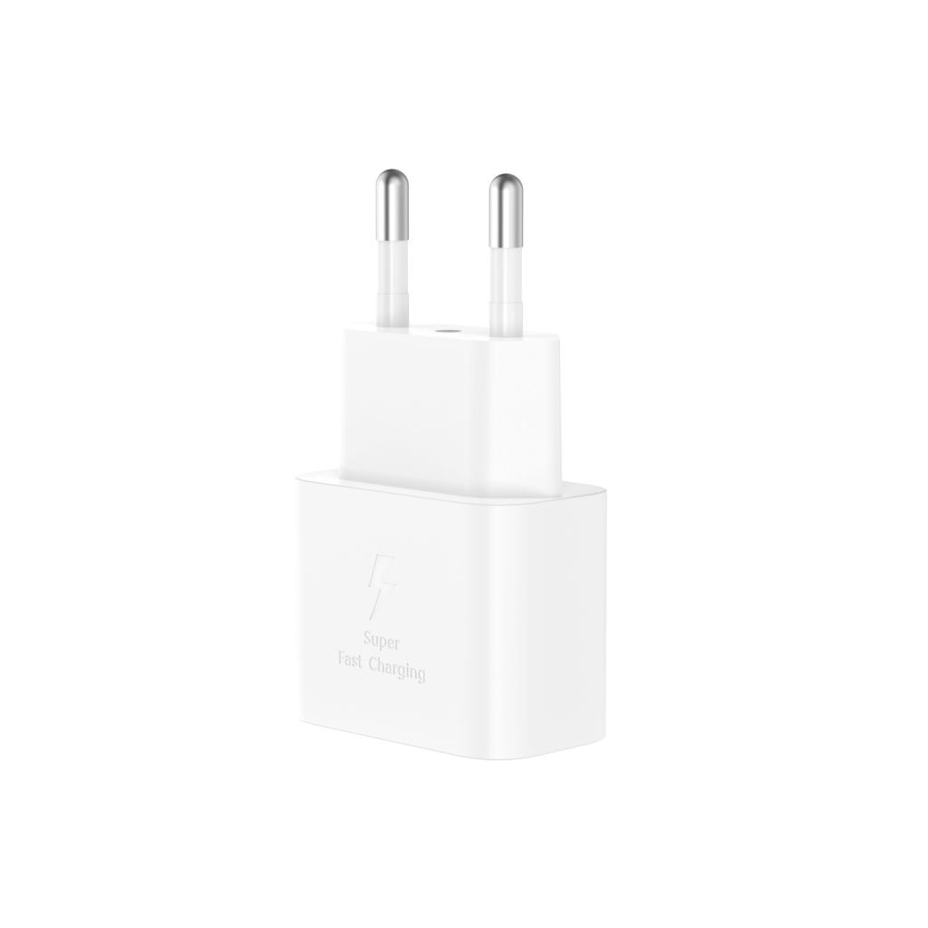 Omrežni polnilec z Lightning kablom XO Design L167, 25W, 3A, 1 x USB-C, bel