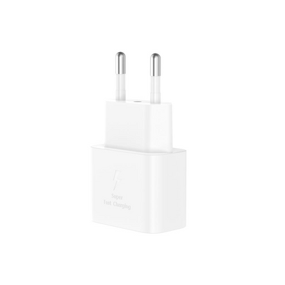 Omrežni polnilec z Lightning kablom XO Design L167, 25W, 3A, 1 x USB-C, bel