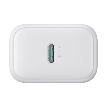 Polnilnik z omrežnim kablom Lightning Joyroom JR-TCF20, 20W, 3A, 1 x USB-C, Bel