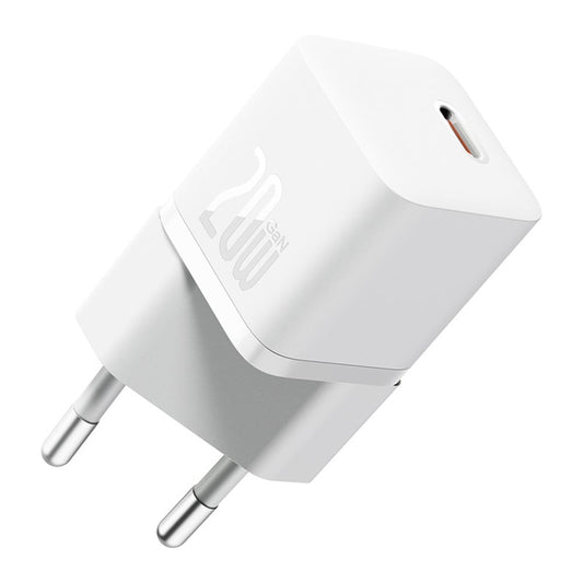 Polnilnik omrežja s kablom USB-C Baseus GaN5, 20W, 3A, 1 x USB-C, Bel P10110900213-01