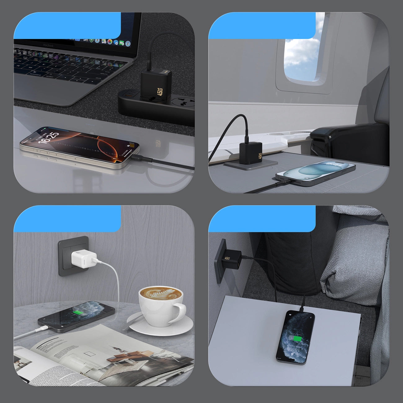 Polnilnik omrežja s kablom USB-C Dudao A28C, 45W, 3A, 1 x USB-C, črn