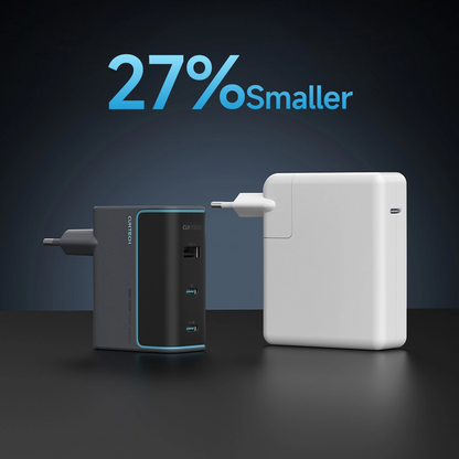 Polnilnik omrežja s kablom USB-C Cuktech, 100W, 5A, 1 x USB-A - 2 x USB-C, Siv CUKAD1003EUG