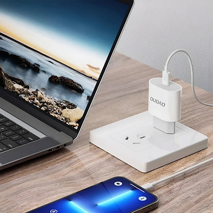 Polnilnik omrežja s kablom USB-C Dudao A14EUC, 20W, 3A, 1 x USB-C, črn
