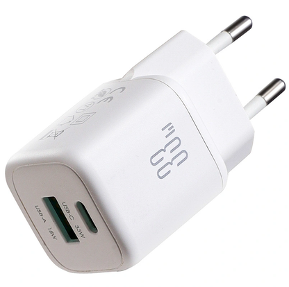 Polnilnik Joyroom JR-TG7 z Lightning kablom, 33W, 3A, 1 x USB-A - 1 x USB-C, bel