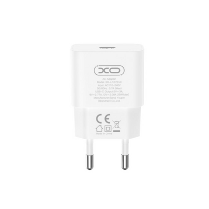 Omrežni polnilec z Lightning kablom XO Design L167, 25W, 3A, 1 x USB-C, bel