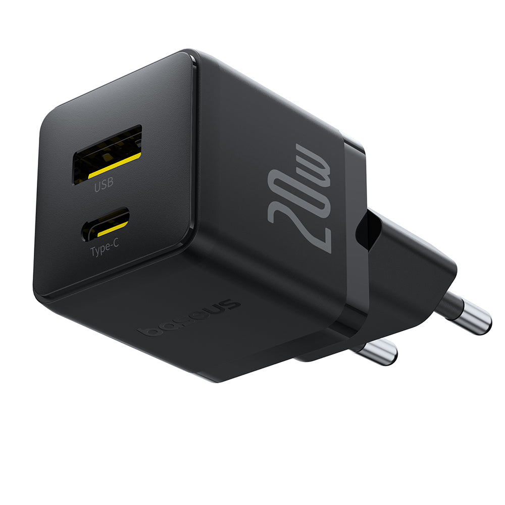 Polnilnik Baseus Palm z USB-C kablom, 20W, 3A, 1 x USB-A - 1 x USB-C, črn P10111608113-01