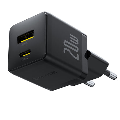 Polnilnik Baseus Palm z USB-C kablom, 20W, 3A, 1 x USB-A - 1 x USB-C, črn P10111608113-01