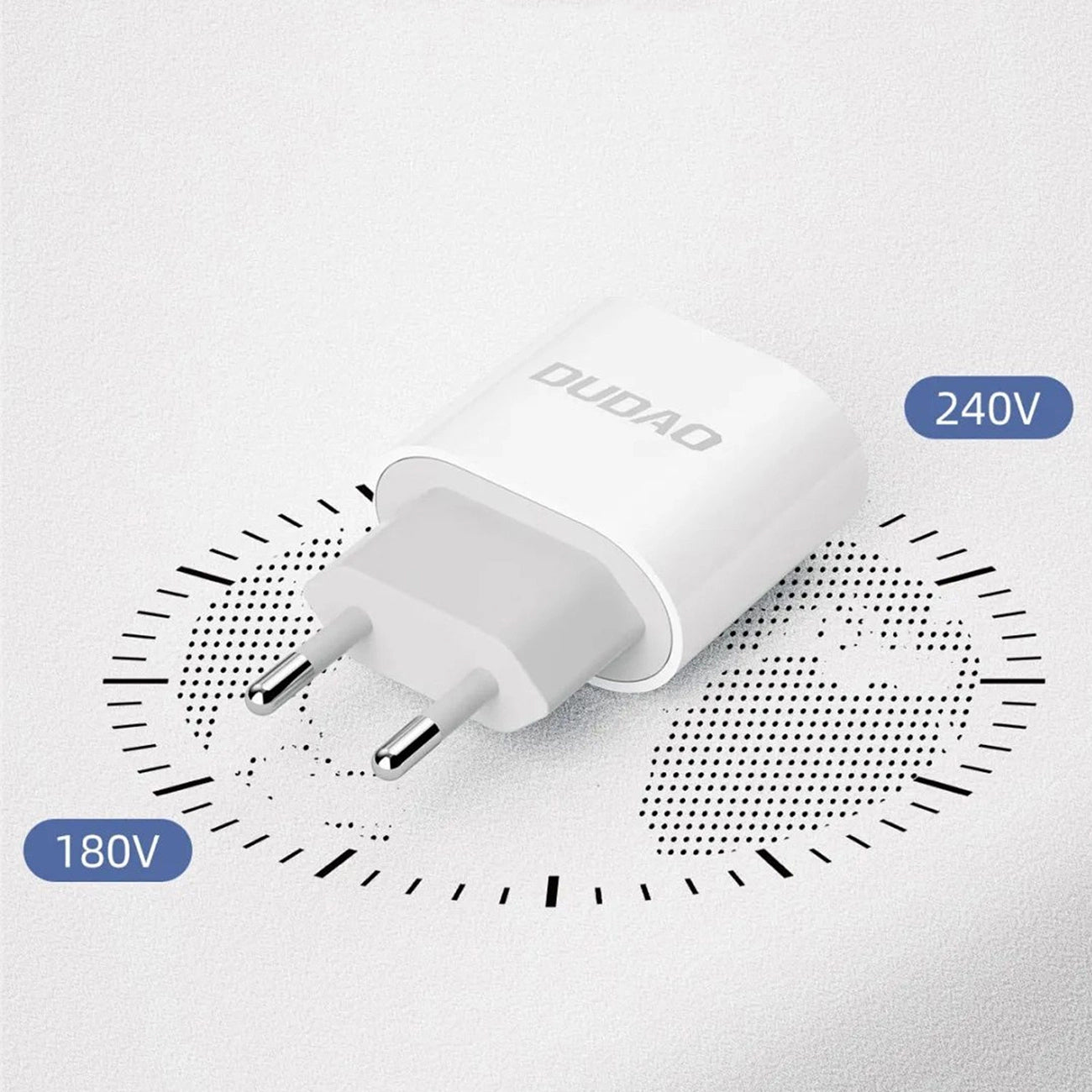 Polnilnik omrežja s kablom USB-C Dudao A14EUC, 20W, 3A, 1 x USB-C, črn