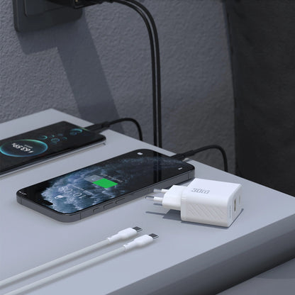 Polnilnik omrežja s kablom USB-C Dudao A27TCEU, 30W, 1 x USB-A - 1 x USB-C, črn