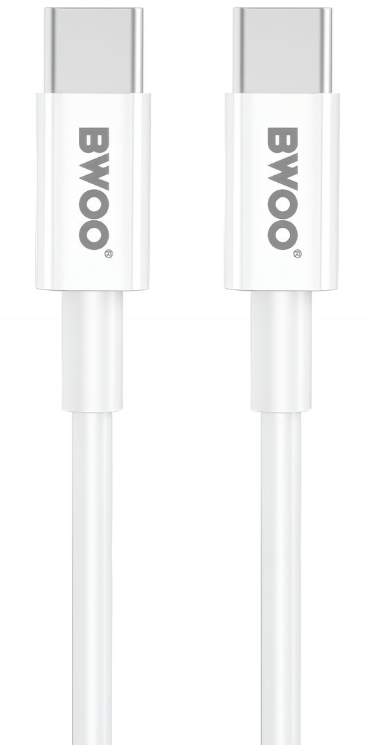 Omrežni polnilec z USB-C kablom BWOO CDA159, 20W, 3A, 1 x USB-C, Bel