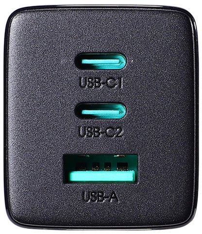 Polnilnik omrežja s kablom USB-C Joyroom TCG01, 65W, 3.25A, 1 x USB-A - 2 x USB-C, črn