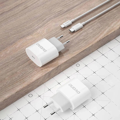 Polnilnik omrežja s kablom USB-C Dudao A14EUC, 20W, 3A, 1 x USB-C, črn