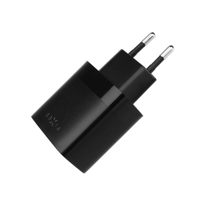 Polnilnik Fixed z mikroUSB kablom, 17W, 3A, 2 x USB-A, črn