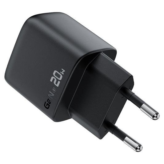 Polnilnik omrežja z USB-C kablom Acefast A113 Display, 20W, 3A, 1 x USB-C, črn