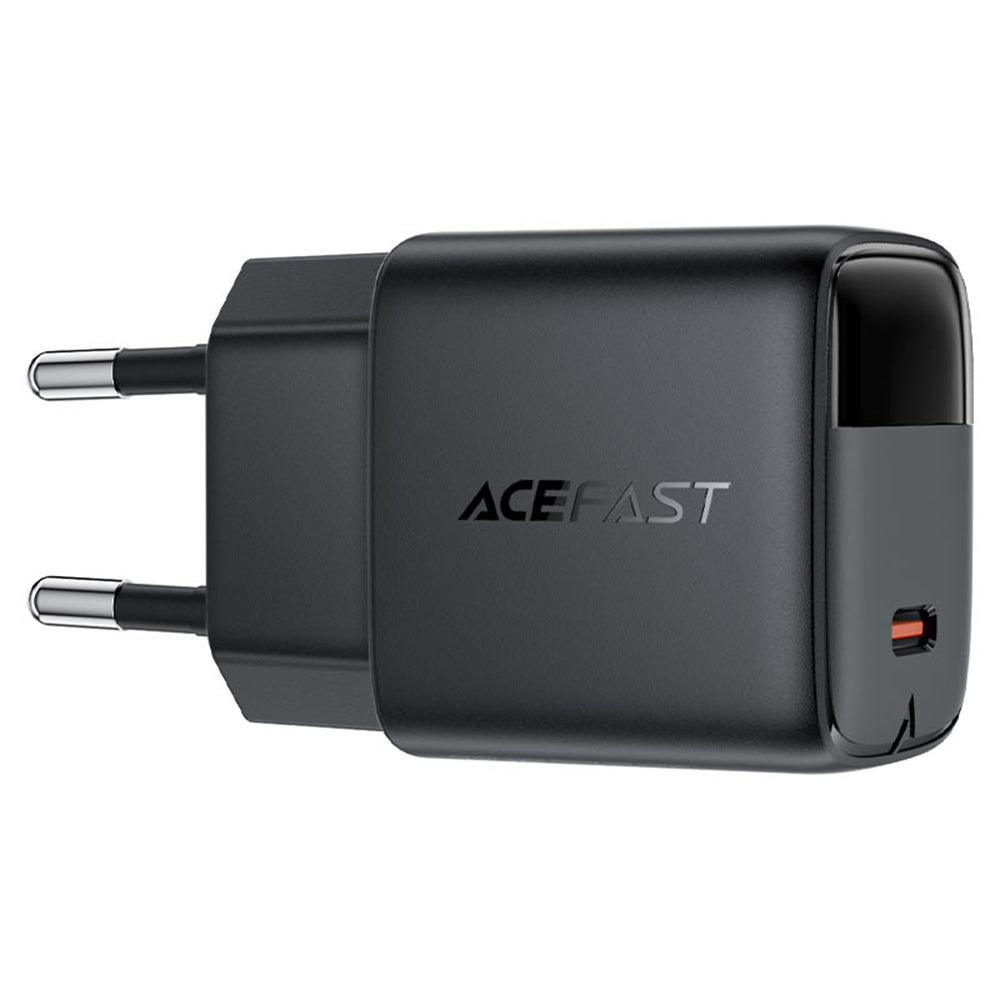 Polnilnik Acefast A115 z USB-C kablom, 30W, 3A, 1 x USB-C, črn
