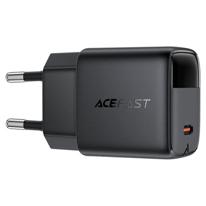 Polnilnik Acefast A115 z USB-C kablom, 30W, 3A, 1 x USB-C, črn
