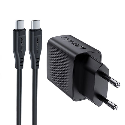 Omrežni polnilec z USB-C kablom Acefast A82, 20W, 3A, 1 x USB-C, črn