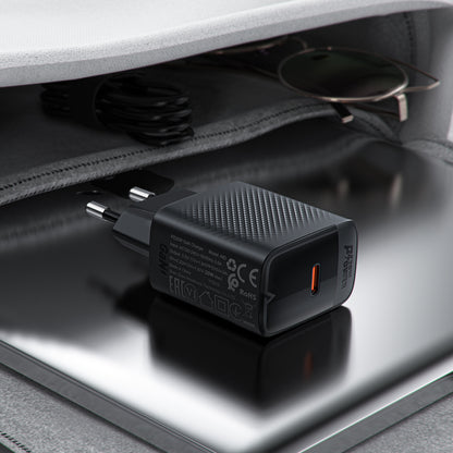 Omrežni polnilec z USB-C kablom Acefast A82, 20W, 3A, 1 x USB-C, črn