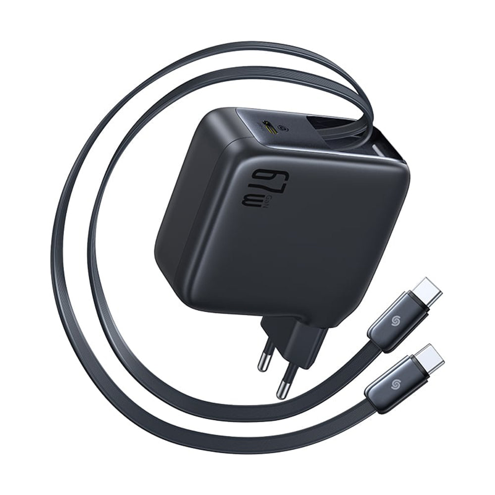 Omrežni polnilec z USB-C kablom Baseus EnerCore CJ21, 67W, 3.35A, 1 x USB-C, črn E0120G00