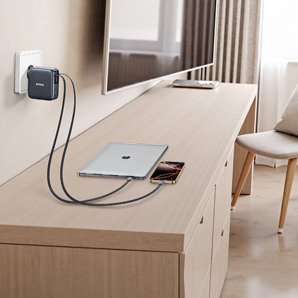 Omrežni polnilec z USB-C kablom Baseus EnerCore CJ21, 67W, 3.35A, 1 x USB-C, črn E0120G00