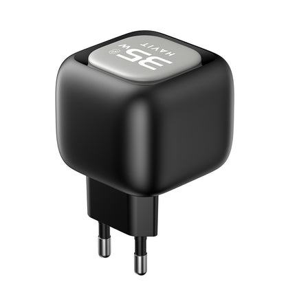 Polnilnik omrežja s kablom USB-C HAVIT UC251, 35W, 3A, 1 x USB-A - 1 x USB-C, črno siv