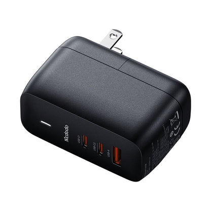 Polnilnik omrežja z USB-C kablom McDodo CH-8442 Mecha Travel, 65W, 5A, 1 x USB-A - 2 x USB-C, črn