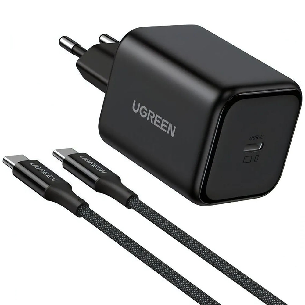 Omrežni polnilec z USB-C kablom UGREEN X524 (65054), 45W, 3A, 1 x USB-C, črn