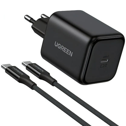 Omrežni polnilec z USB-C kablom UGREEN X524 (65054), 45W, 3A, 1 x USB-C, črn