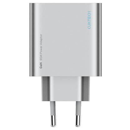 Omrežni polnilec Cuktech, 65W, 3,25A, 1 x USB-A - 2 x USB-C, bel CUK0A15CEUSL