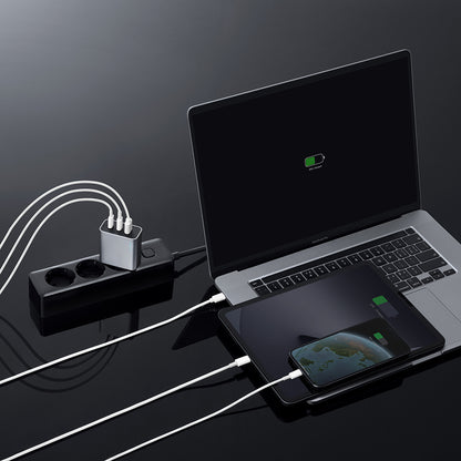 Omrežni polnilec Cuktech, 65W, 3,25A, 1 x USB-A - 2 x USB-C, bel CUK0A15CEUSL