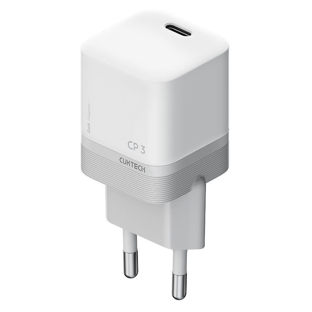 Omrežni polnilec Cuktech, 40W, 3A, 1 x USB-C, bel CKAC301SEUWH