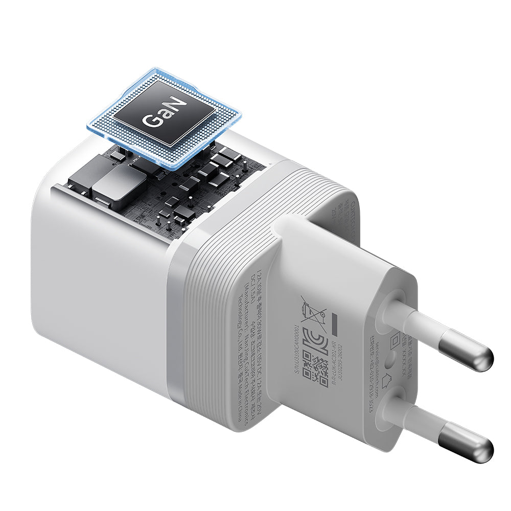 Omrežni polnilec Cuktech, 40W, 3A, 1 x USB-C, bel CKAC301SEUWH