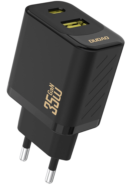 Omrežni polnilec Dudao A27 Max, 35W, 1 x USB-A - 1 x USB-C, Črn