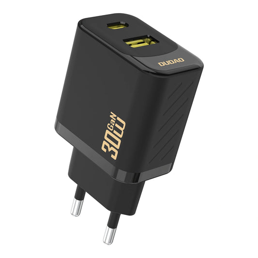 Polnilnik omrežja Dudao A27TEU, 30W, 3A, 1 x USB-A - 1 x USB-C, črn