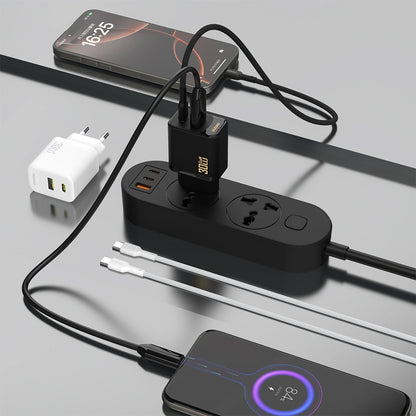 Polnilnik omrežja Dudao A27TEU, 30W, 3A, 1 x USB-A - 1 x USB-C, črn