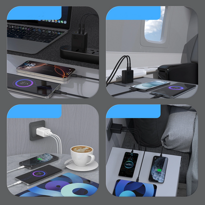 Polnilnik Dudao A29, 65W, 1 x USB-A - 2 x USB-C, črn